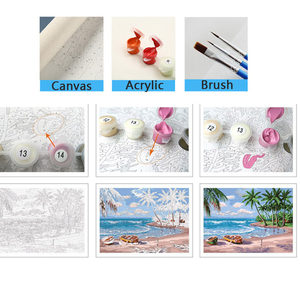 Pintura <span class=keywords><strong>por</strong></span> <span class=keywords><strong>números</strong></span> de 20x20cm, dibujos animados enmarcados, pintados a mano para principiantes, niños y <span class=keywords><strong>adultos</strong></span>, regalo artístico - Product Image 5