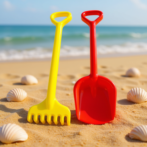 Kids <b>Beach</b> Sand Shovel and Rake Set <b>Plastic</b> Outdoor Sand Play Toy for Children - Product Image 1