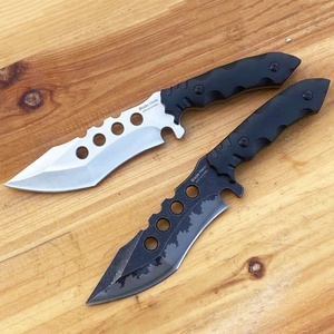 High Quality DIY Tracer Tactical <b>Pocket</b> Knife Stainless Steel Blade Drop Point Customizable OEM <b>Plastic</b> Scabbard Leather - Product Image 2