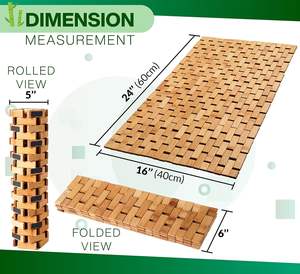 Custom Solid Eco-Friendly Natural Bamboo Shower <strong>Mat</strong> Bathroom <strong>Floor</strong> Anti slip <strong>Mats</strong> <strong>Wooden</strong> Shower <strong>Mat</strong> Bathroom Products - Product Image 5