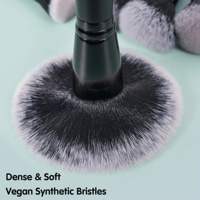 Professionelles 15-teiliges Schwarzes Make-up Pinsel Set Weiche Vegane Synthetikhaare Foundation Lidschatten Benutzerdefiniertes Logo Make-up Pinsel Schönheitswerkzeuge