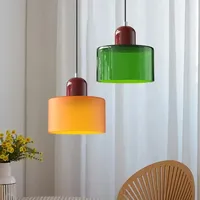 Lustre Nordique Moderne en Verre pour Chambre à Coucher, Petite Suspension Longue pour Restaurant et Bar, Lampe d'Ambiance Simple E27