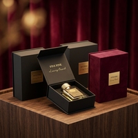 Boîte à parfum rigide avec logo personnalisé en relief, fermeture magnétique, laminage mat, carton artisanal, emballage cadeau de luxe