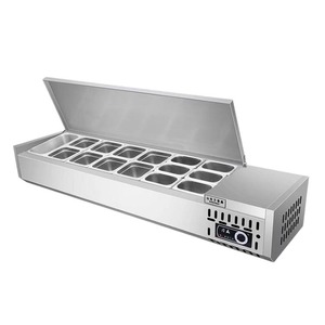 Bar à pizzas et salades réfrigéré <span class=keywords><strong>sous</strong></span> comptoir en acier inoxydable de 1,8 m pour cuisine commerciale et restaurant - Product Image 2