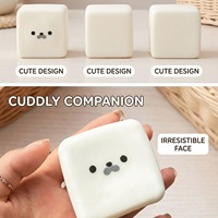 Jouet sensoriel anti-stress portable en forme de cube de tofu en TPR ultra doux pour enfants et adultes