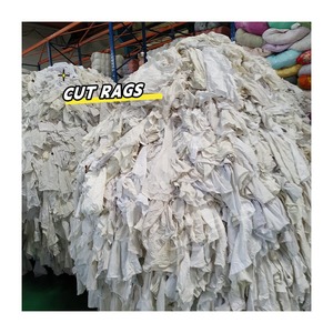 232906 Cut <strong>Used</strong> Industrial <strong>White</strong> Cleaning Cloth Cotton t <strong>Shirt</strong> Wiping Rags Marine Wiper Rag Bale of Rags - Product Image 1