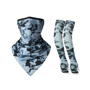 Triangular Scarf With Long Sleeves Unisex Adult Outdoor Sports Sun Protection <b>Neck</b> <b>Warmer</b> Breathable Cycling Arm Sleeves - Product Image 4
