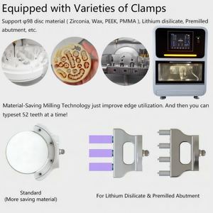 Fraiseuse dentaire électrique 5 axes humide et sèche de haute qualité, facile à utiliser, haute précision, CAO/FAO pour abutment d'<span class=keywords><strong>implant</strong></span> - Product Image 5