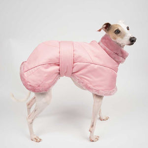 Dog Clothes High Quality pink Water Resistant Thicken <strong>Fleece</strong> Lining Winter Italian <strong>Greyhound</strong> Coat - Product Image 5