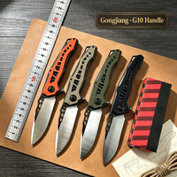 Nouveau couteau de camping et de pêche portable de haute qualité avec manche G10 et lame en acier D2, outil pliant multifonctionnel pour l'extérieur