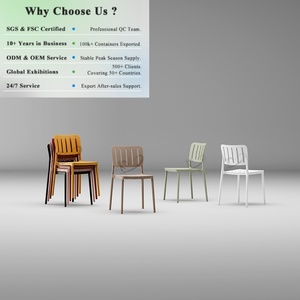 Chaises de salle à manger modernes empilables en plastique PP bon marché pour salon, mobilier de maison - Vente en gros OKAY - Product Image 1