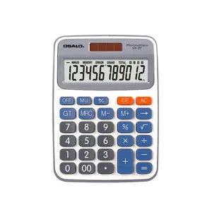 Grosir kalkulator pilihan kantor LCD tampilan 12 Digit kalkulator Desktop Solar kalkulator elektronik perlengkapan kantor
