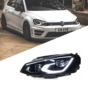 Led lắp ráp đèn pha cho VW GOLF <span class=keywords><strong>7</strong></span> với màu xanh ngày chạy Lights & tín hiệu lần lượt ống kính đôi trang bị thêm nâng cấp 12V mới - Product Image 2
