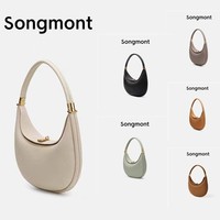 Sac Croissant Moyen de Luxe Haut d'Automne en Cuir de Vachette Épaule Sous les Bras Épaule Style Designer Bandoulière Sac à Main et Sac à Main pour Dames