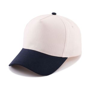 Casquette de baseball personnalisée en gros, style 5 panneaux, bicolore, 100 % coton, avec logo brodé sur mesure - Product Image 6