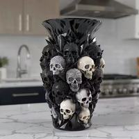 Nouveautés Halloween 2026 : Vase Squelette Créatif en Résine 15 cm – Décoration de Table Thème Halloween