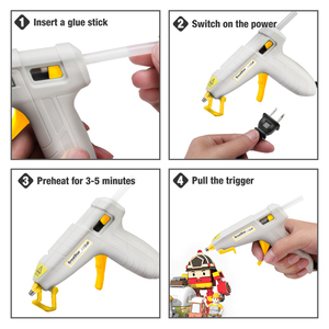 GreatStar-<span class=keywords><strong>pistola</strong></span> <span class=keywords><strong>de</strong></span> pegamento <span class=keywords><strong>de</strong></span> fusión en caliente con cable, barras <span class=keywords><strong>de</strong></span> pegamento <span class=keywords><strong>de</strong></span> 2-3 minutos <span class=keywords><strong>de</strong></span> calentamiento rápido, mini <span class=keywords><strong>pistola</strong></span> <span class=keywords><strong>de</strong></span> pegamento para bricolaje, arte y reparación, 10W, 20 Uds. - Product Image 5