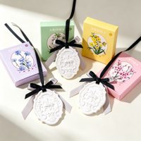 Cadeau artisanal : Désodorisant suspendu pour la maison, pendentif en gypse pour armoire, tablettes d'aromathérapie en céramique parfumées pour voiture, sachet