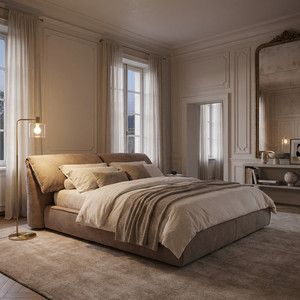 <span class=keywords><strong>Cama</strong></span> Reclinable de Tela Moderna y Lujosa <span class=keywords><strong>con</strong></span> Diseño Suave y <span class=keywords><strong>Respaldo</strong></span> <span class=keywords><strong>Acolchado</strong></span> para Uso en Hoteles y Hogares - Product Image 3