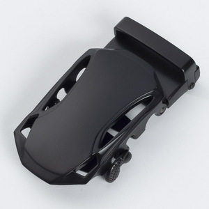 Venta al por mayor Gran oferta tamaño interior 36mm aleación de zinc personalizada logotipo en blanco Color negro hebilla de cinturón automática - Product Image 4