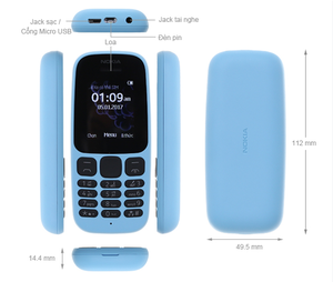 โทรศัพท์มือถือทั่วโลกสำหรับ <span class=keywords><strong>Nokia</strong></span> <span class=keywords><strong>105</strong></span> (2017) GSM โทรศัพท์ฟีเจอร์2G สองซิมสแตนด์บายยาวพร้อมปุ่มกด - Product Image 5