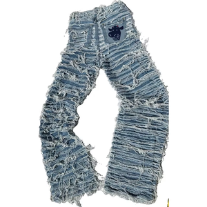 DIZNEW-<span class=keywords><strong>Jeans</strong></span> Catwhiskers épais <span class=keywords><strong>pour</strong></span> hommes, vêtements bon marché, personnalisés, mode <span class=keywords><strong>de</strong></span> rue, <span class=keywords><strong>jeans</strong></span> en denim <span class=keywords><strong>de</strong></span> <span class=keywords><strong>marque</strong></span> baggy bleue, vente en gros - Product Image 4