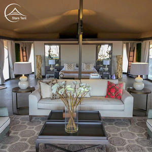 Tienda de Campaña de Lujo Impermeable para 1-4 Personas con Baño para Glamping y Camping en el Desierto con Diseño de Casa - Product Image 5