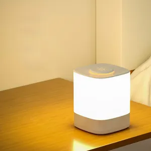 Lampu sentuh LED lampu meja samping tempat tidur kamar tidur, lampu meja tidur dengan Sensor sentuh portabel untuk dekorasi rumah