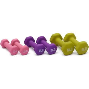 Fabricante al por mayor Gym Fitness Mancuernas 1-10KG Mancuerna hexagonal de vinilo para gimnasio en casa - Product Image 2