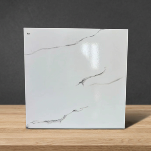 Fábrica al por mayor blanco 400x400mm cerámica esmaltada porcelana suelo azulejo mármol losa pulido azulejo para sala de estar 40x40cm - Product Image 1