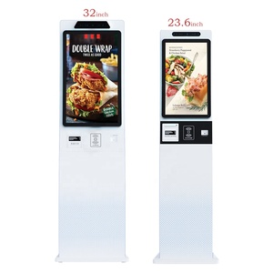 Large Curved Kiosk Touchscreen Passport A4 <b>Printer</b> Room Card Dispenser Passport <b>Printer</b> Airport Kiosk - Product Image 3