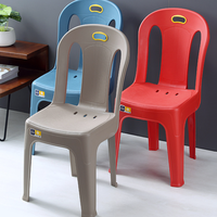 Chaises en plastique d'étude d'intérieur colorées, chaises en plastique sans bras empilables bjflamingo chaise de salle à manger solide de haute qualité
