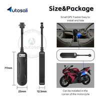 Autosali Mini V7, Rastreador GPS Impermeable para Automóvil, Rastreo LBS en Tiempo Real, Sensor de Luz, Alarma de Exceso de Velocidad para Autos y Camiones