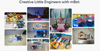 Makeblock – voiture à dents bleues V1.1, Kit robotique de codage éducatif à tige intelligente, jouet Programmable, blocs de construction DIY