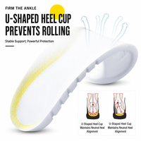 Semelles de soutien de la voûte plantaire pour chaussures de sport, en PU, super douces, confortables, écologiques, durables, pour la course à pied, absorption des chocs, unisexe