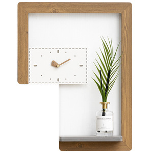 Nordic Style Wall <b>Clock</b> Rectangular <b>Battery</b> Powered Living Room Decorative Shelf <b>Clock</b> - Product Image 4