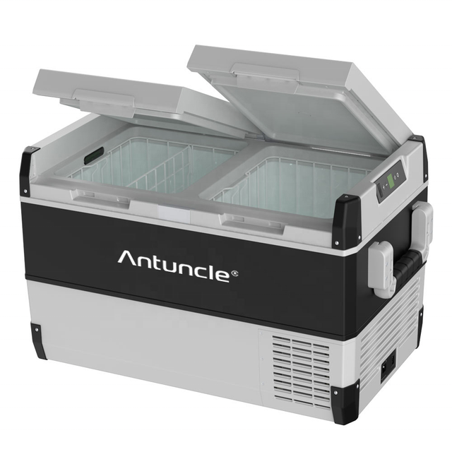 AC DC Compressor Fridge Large Portable Freezer 75L 95L Double-Temperature Dual-Control Car Refrigerator for 4x4 RV Camping