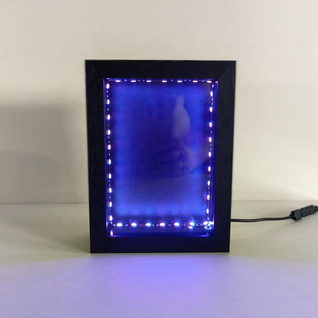 Modern LED Shadow Box Frame with Lights 3D Deep Photo Frame for Desktop Decor Customizable Glow Frame for Gifts and Art Display