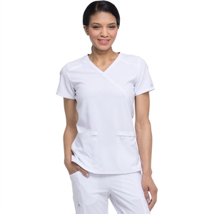 Uniformes Médicos Essentials <span class=keywords><strong>Doctor</strong></span> Mock Wrap Top para Unisex con Elasticidad en Cuatro Direcciones y Absorción de Humedad - Product Image 1