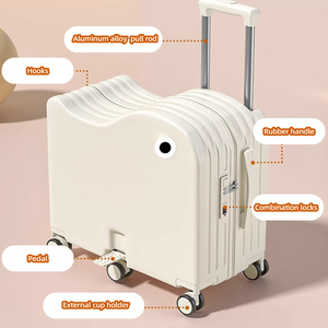 <span class=keywords><strong>Valigia</strong></span> per Bambini Nuovo Modello 22 Pollici, Trolley da Viaggio Piccolo con Seduta per Bambini e Bambine, <span class=keywords><strong>Valigia</strong></span> con Lucchetto a Combinazione - Product Image 6