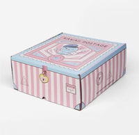Boîte cadeau en carton kraft avec logo personnalisé, flexographie russe, pliable, couvercle rabattable, emballage avec revêtement UV, présentations, cadeaux