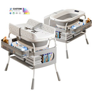 Nouvelle <span class=keywords><strong>table</strong></span> à <span class=keywords><strong>langer</strong></span> et baignoire <span class=keywords><strong>pliable</strong></span> 2-en-1 en plastique pour bébé, idéale pour le bain et les soins du nouveau-né - Product Image 2