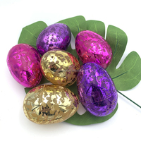 Œufs de Pâques en plastique écologiques personnalisés avec motif floral et style imitation antique, ouvrables