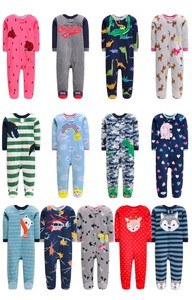 Pijamas con pies de franela personalizables de fábrica para bebés, niños y niñas, ropa informal de lana para niños recién nacidos, Pelele de invierno con <span class=keywords><strong>cremallera</strong></span> - Product Image 6