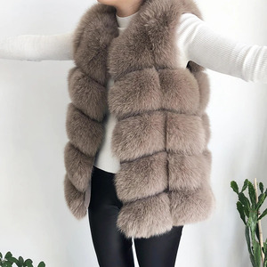 Gilet en <span class=keywords><strong>fourrure</strong></span> de renard véritable de haute qualité pour femme, 100 % <span class=keywords><strong>fourrure</strong></span> naturelle, manteau en <span class=keywords><strong>fourrure</strong></span> tendance 2026, veste en cuir véritable - Product Image 4