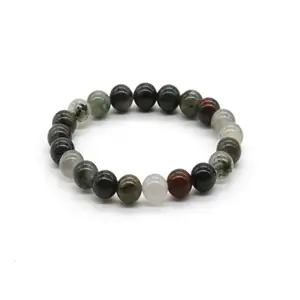 Wholesale 8mm African blood stone sphere african jewelry bangle with stone natural stone bracelets women men