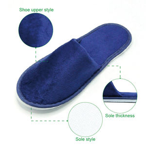 Zapatilla de una sola vez azul marino anticaída antideslizante para Baño de hotel de viaje de alta calidad con suela de EVA - Product Image 2
