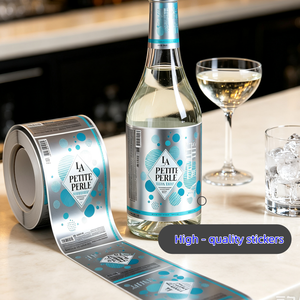 Etiqueta Adhesiva de Vinilo Metálico Plateado Personalizada, Impermeable, para Botellas de Cosméticos, Códigos de Barras y Embalaje - Product Image 1