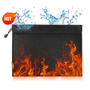 最高のシリコーン15 "x 11" 大型安全旅行ジッパーファイルオーガナイザー防水耐火ドキュメントバッグジュエリー/リポ/お金 - Product Image 1