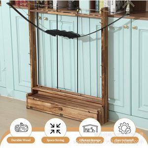 Support mural en bois massif pour cannes à pêche, présentoir de rangement domestique pour leurres. - Product Image 3